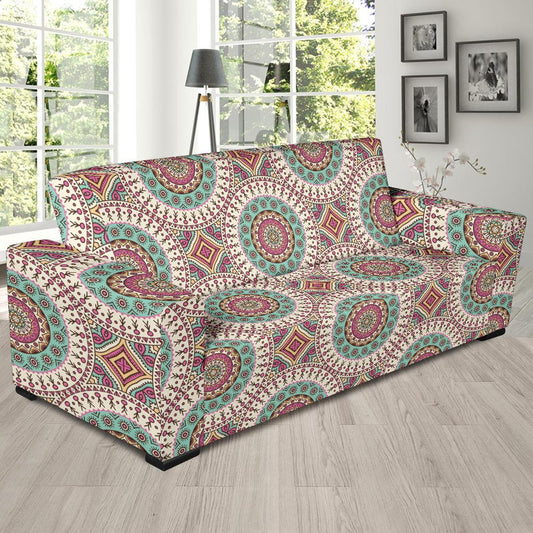 Bohemian Round Style Print Sofa Slipcover-JTAMIGO.COM