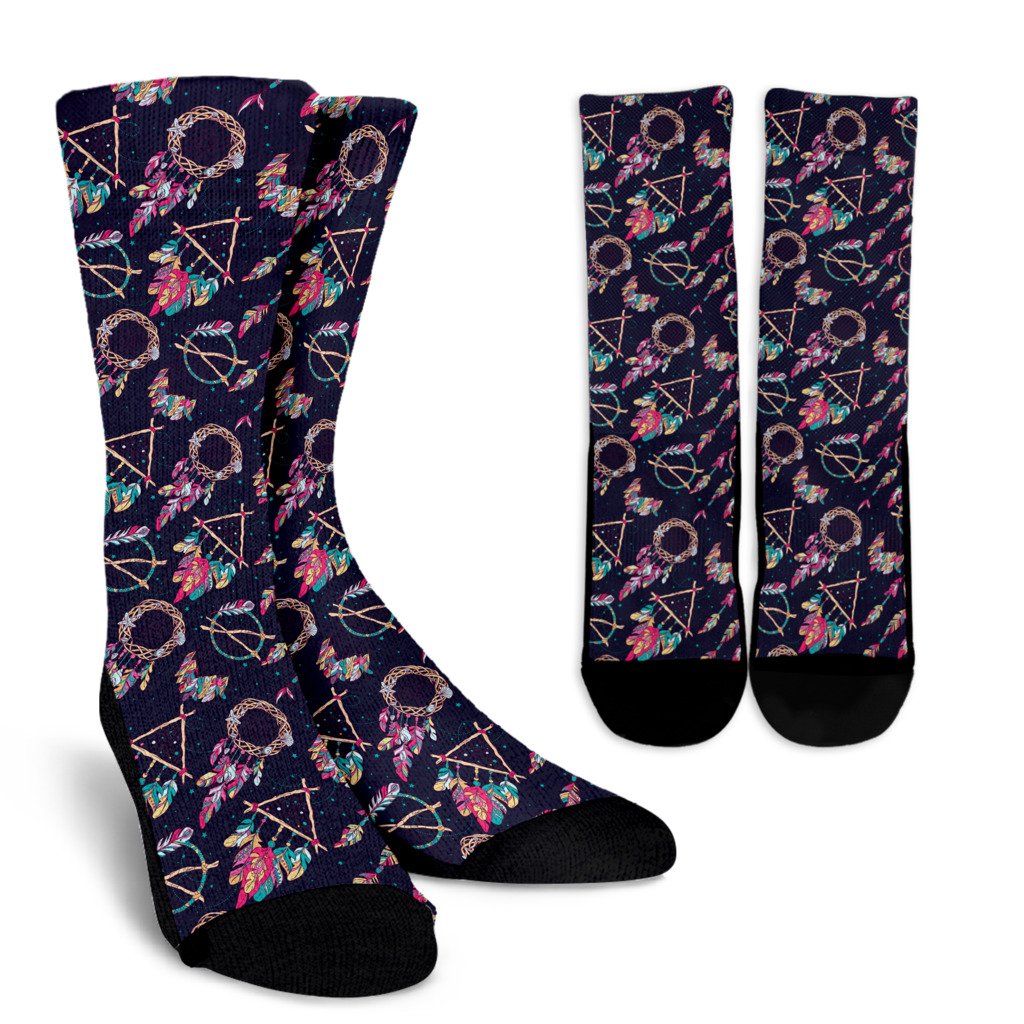 Boho Dream Catcher Colorful Crew Socks