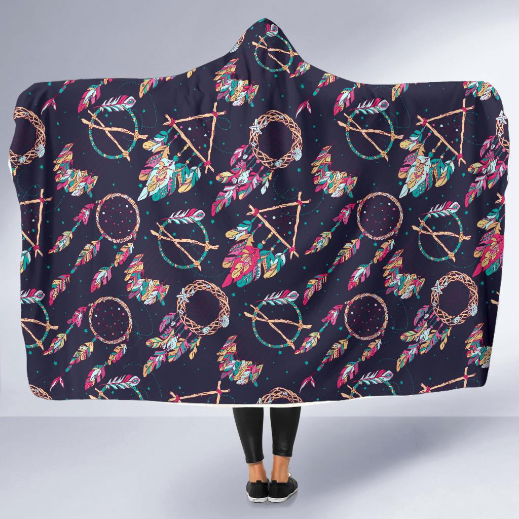 Boho Dream Catcher Colorful Hooded Blanket-JTAMIGO.COM
