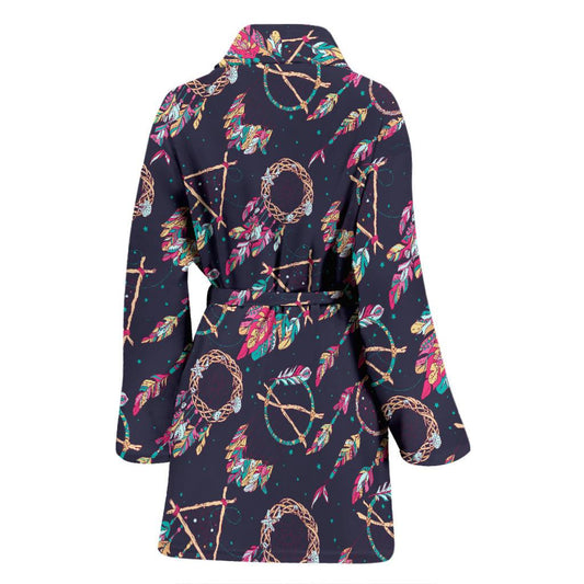 Boho Dream Catcher Colorful Women Bath Robe-JTAMIGO.COM