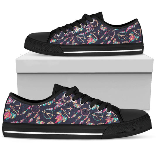 Boho Dream Catcher Colorful Women Low Top Shoes
