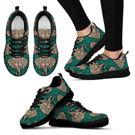 Boho Head Elephant Women Sneakers Shoes