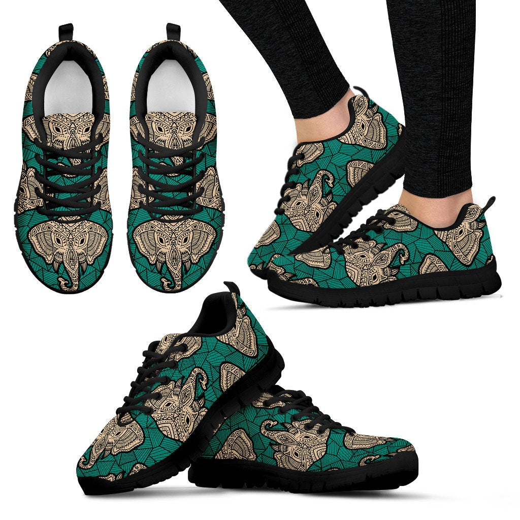 Boho Head Elephant Women Sneakers Shoes