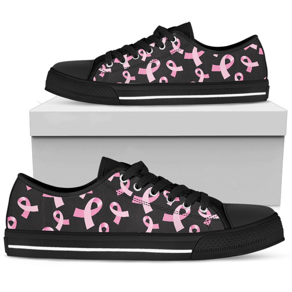Breast Cancer Awareness Design Women Low Top Shoes