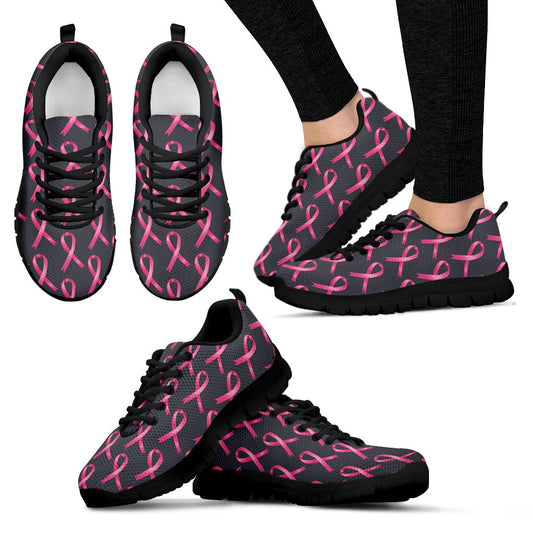Breast Cancer Awareness Pattern Women Sneakers Shoes