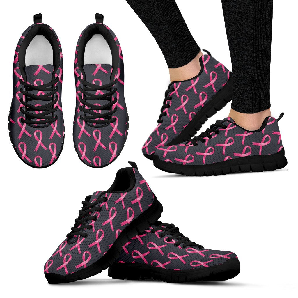 Breast Cancer Awareness Pattern Women Sneakers Shoes