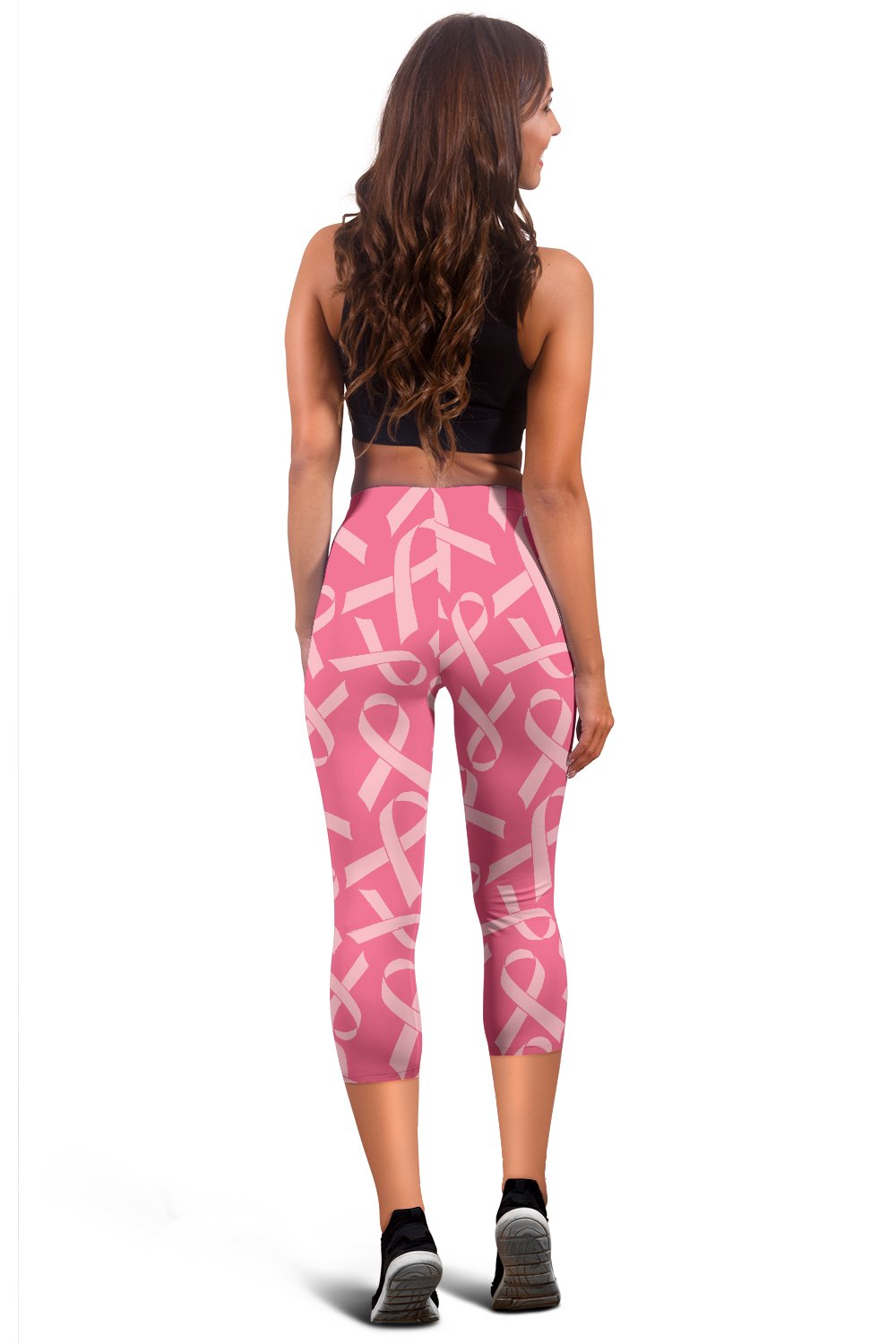 Breast Cancer Awareness Themed Women Capris