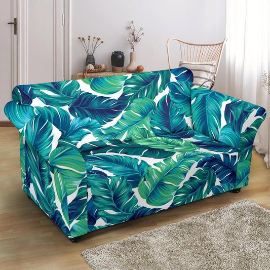Brightness Tropical Palm Leaves Loveseat Slipcover-JTAMIGO.COM