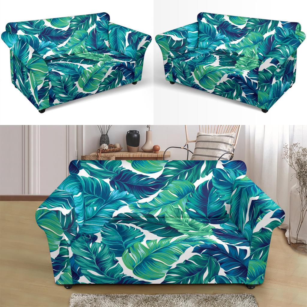 Brightness Tropical Palm Leaves Loveseat Slipcover-JTAMIGO.COM