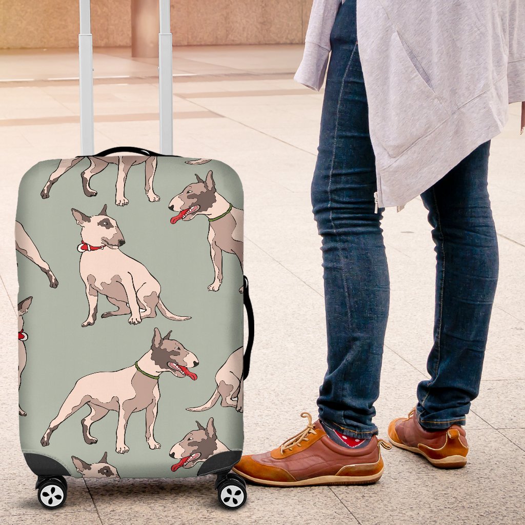 Bull Terrier Cute Print Pattern Luggage Cover Protector