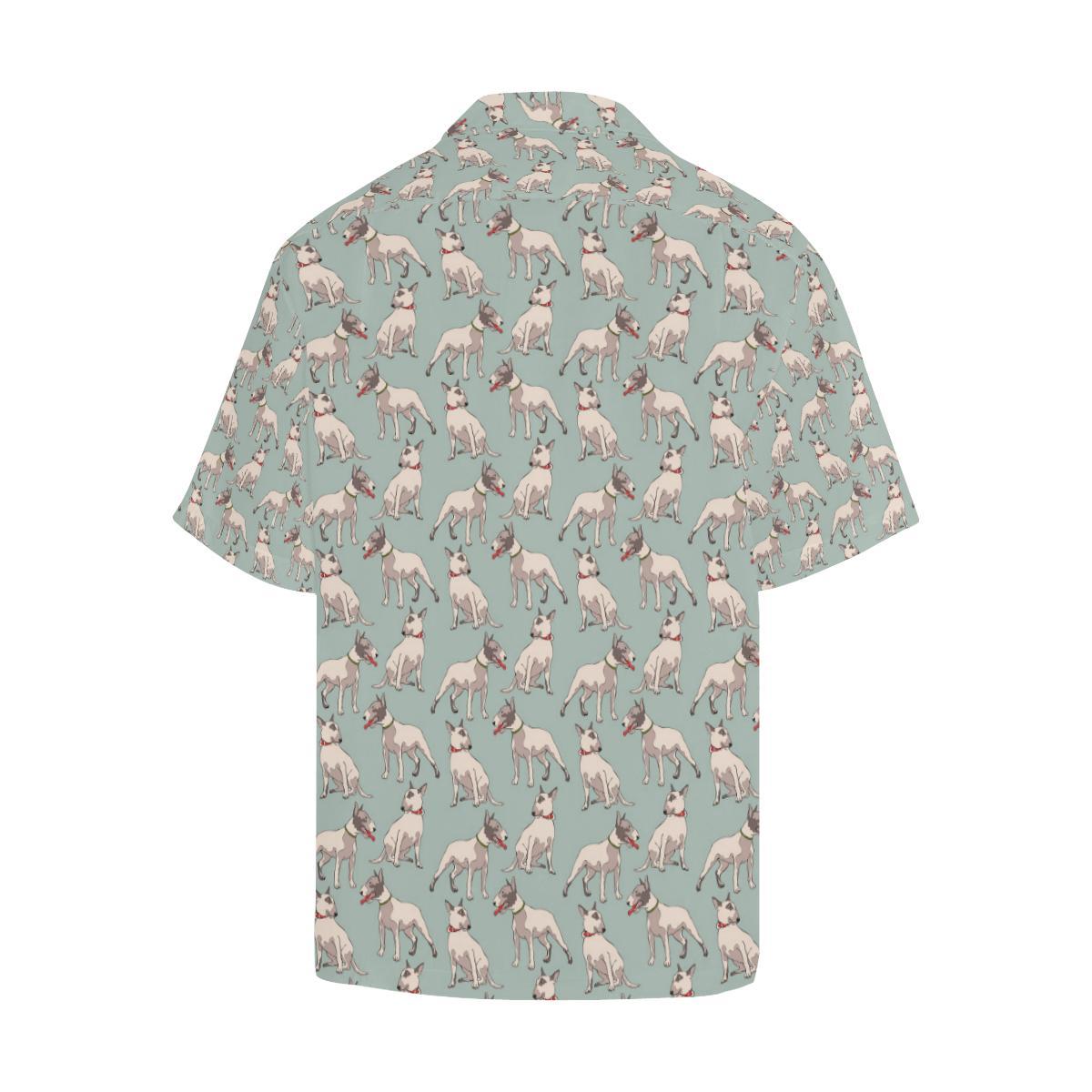 Bull Terrier Cute Print Pattern Men Aloha Hawaiian Shirt