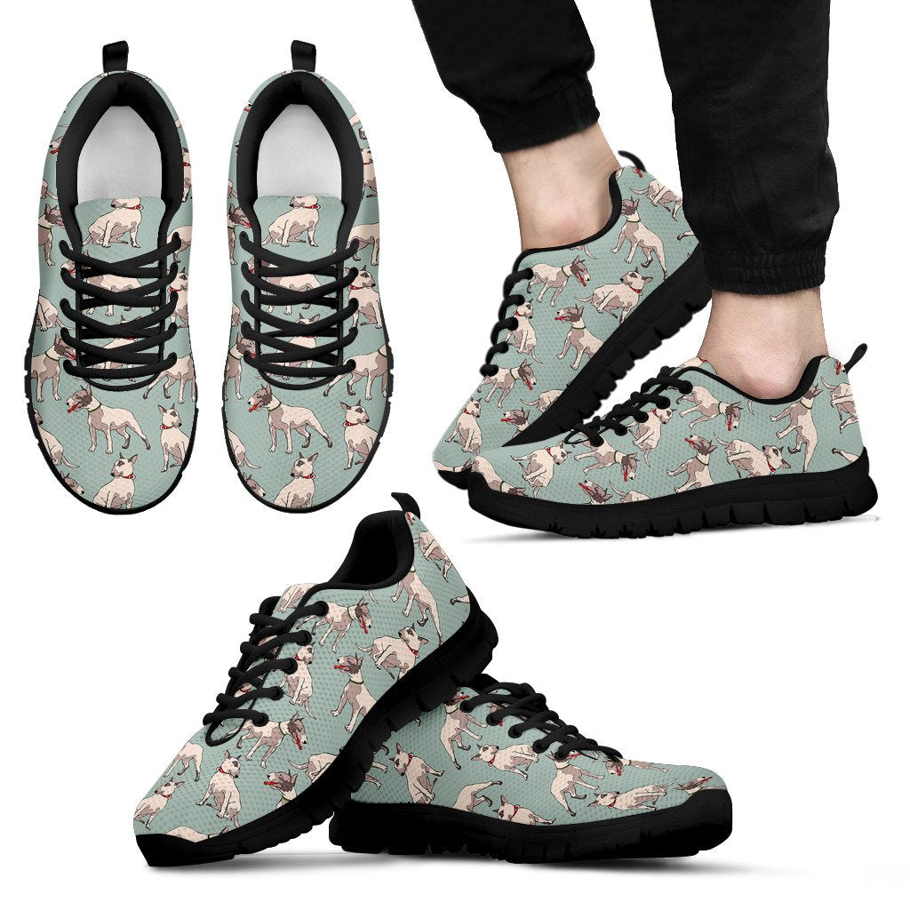 Bull Terrier Cute Print Pattern Men Sneakers Shoes