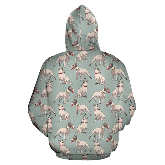 Bull Terrier Cute Print Pattern Pullover Hoodie