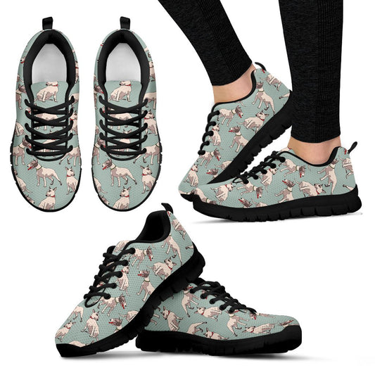 Bull Terrier Cute Print Pattern Women Sneakers Shoes