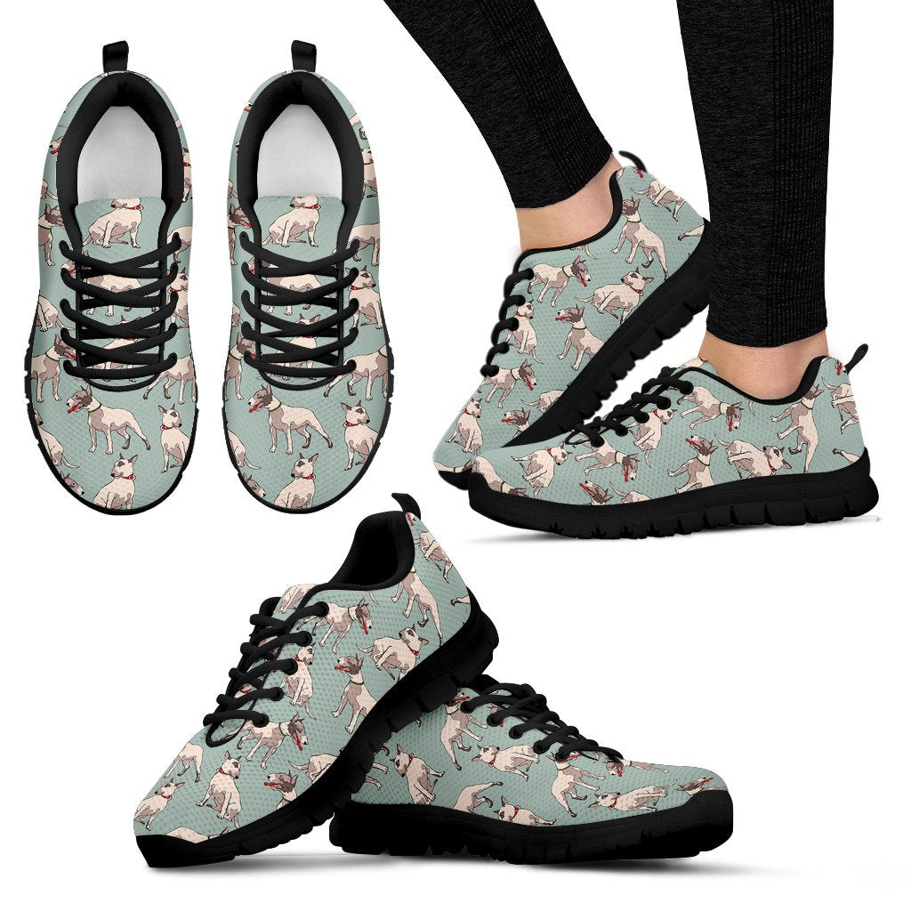 Bull Terrier Cute Print Pattern Women Sneakers Shoes