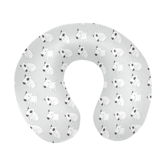 Bull Terrier hand draw Print Pattern U-Shaped Travel Neck Pillow-JTAMIGO.COM