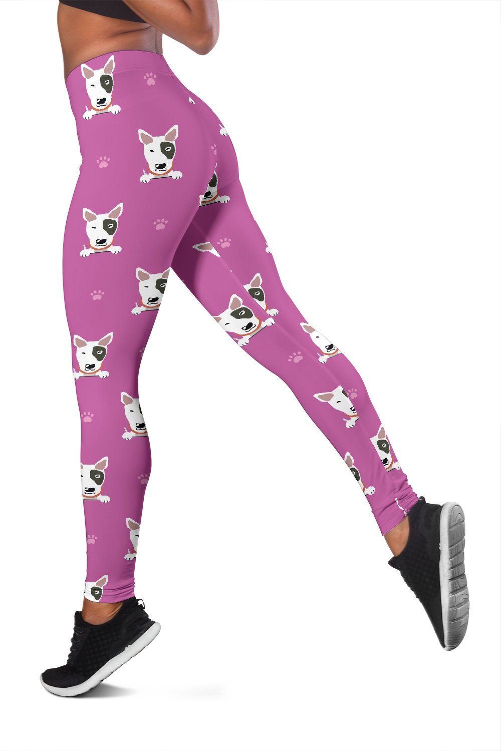 Bull Terrier Happy Print Pattern Women Leggings