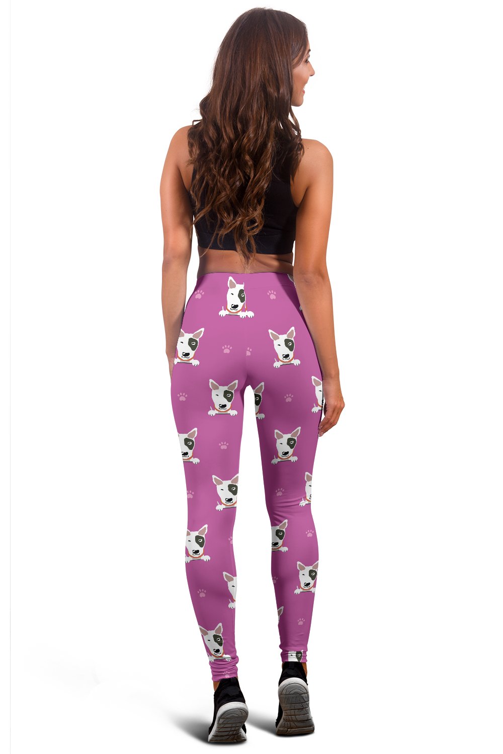 Bull Terrier Happy Print Pattern Women Leggings