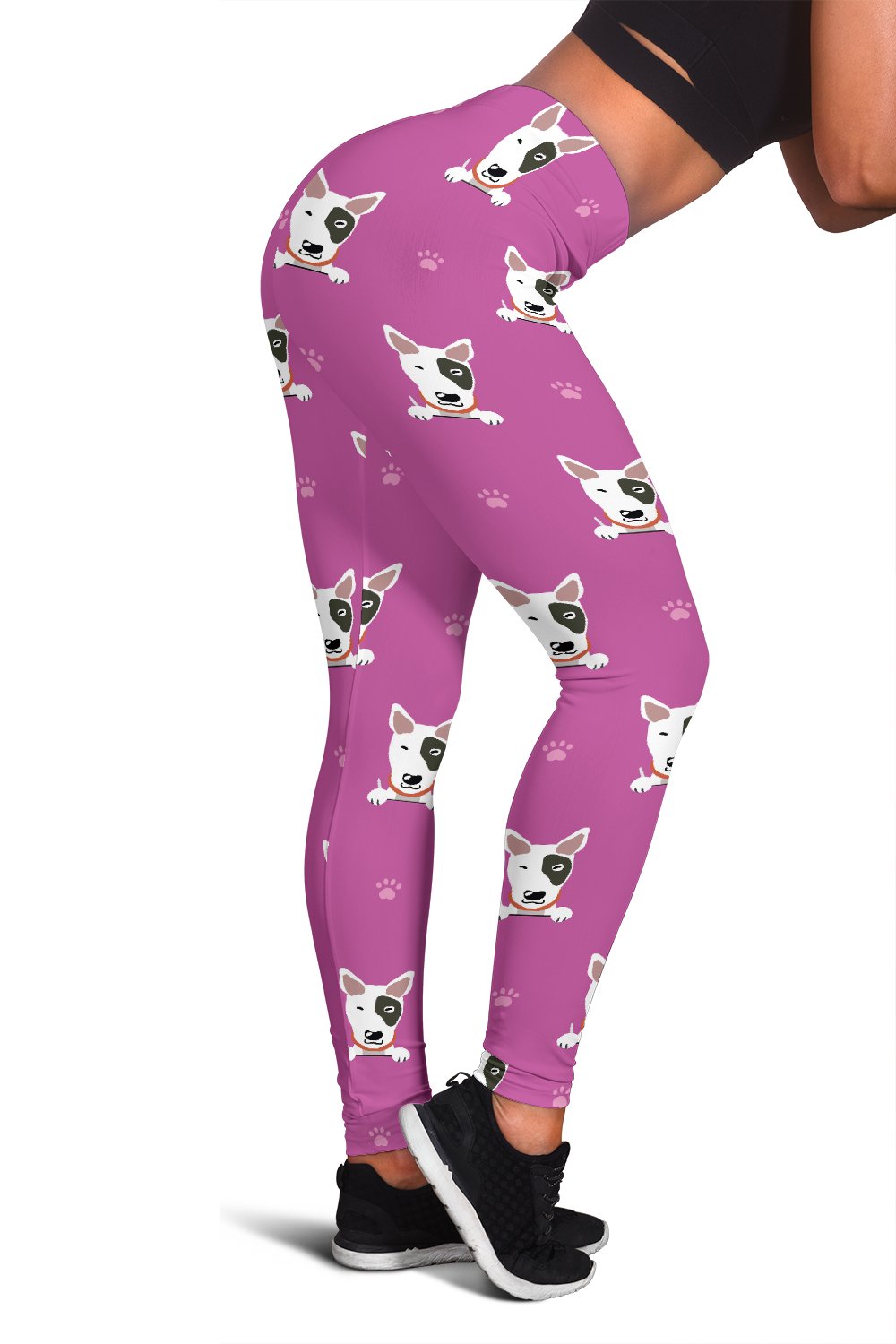 Bull Terrier Happy Print Pattern Women Leggings