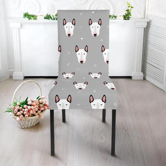 Bull Terrier Head Print Pattern Dinning Chair Slipper-JTAMIGO.COM
