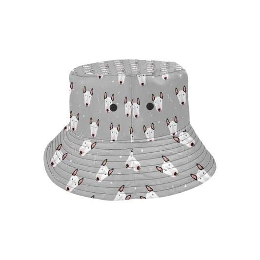 Bull Terrier Head Print Pattern Unisex Bucket Hat