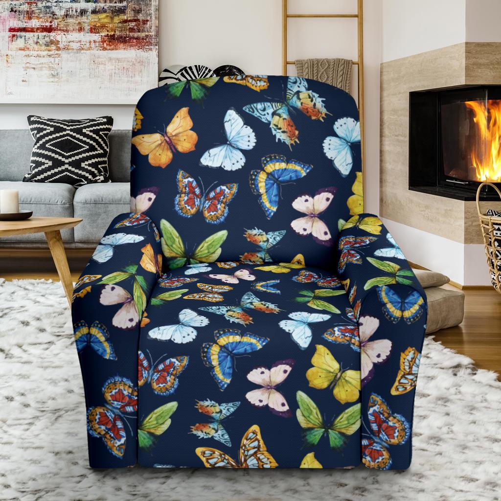 Butterfly Beautiful Print Pattern Single Sofa Slipcover -JTAMIGO.COM
