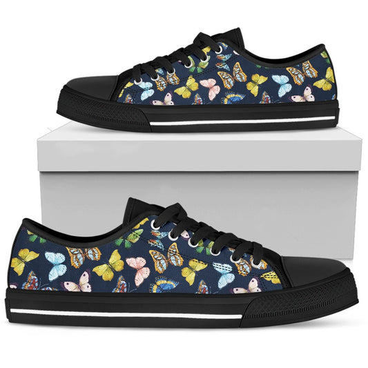 Butterfly Beautiful Print Pattern Women Low Top Shoes