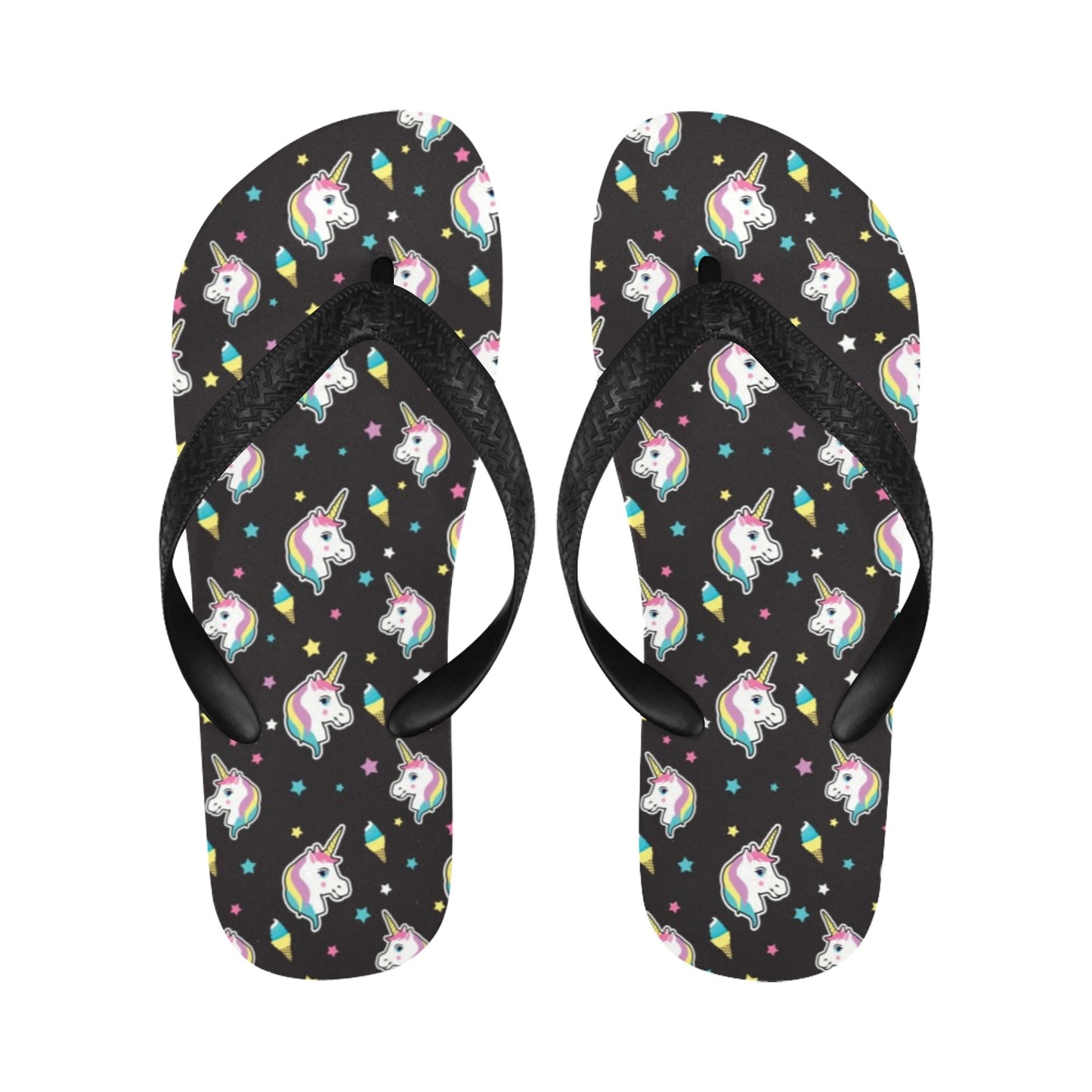 Unicorn Print Design LKS302 Flip Flops