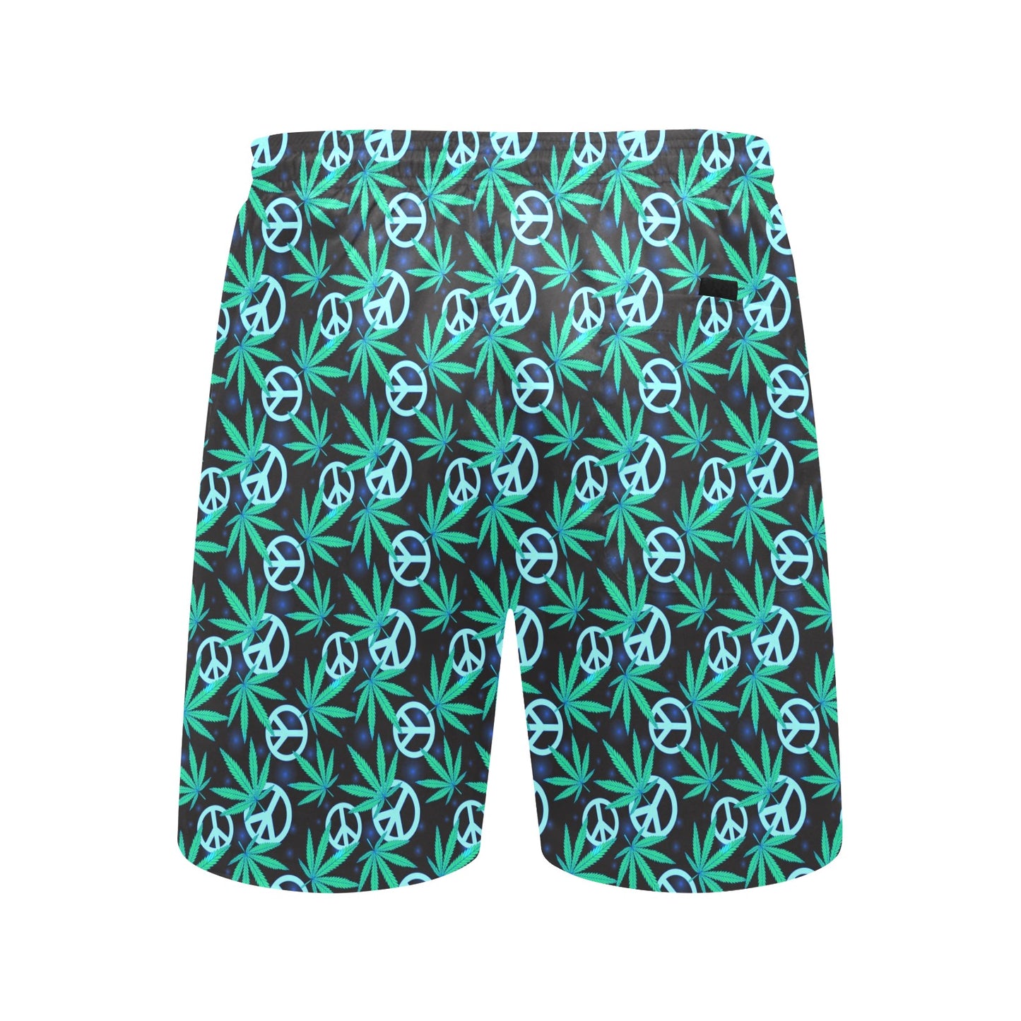 Peace Sign Themed Design Print Men's Swim Trunks Beach Shorts