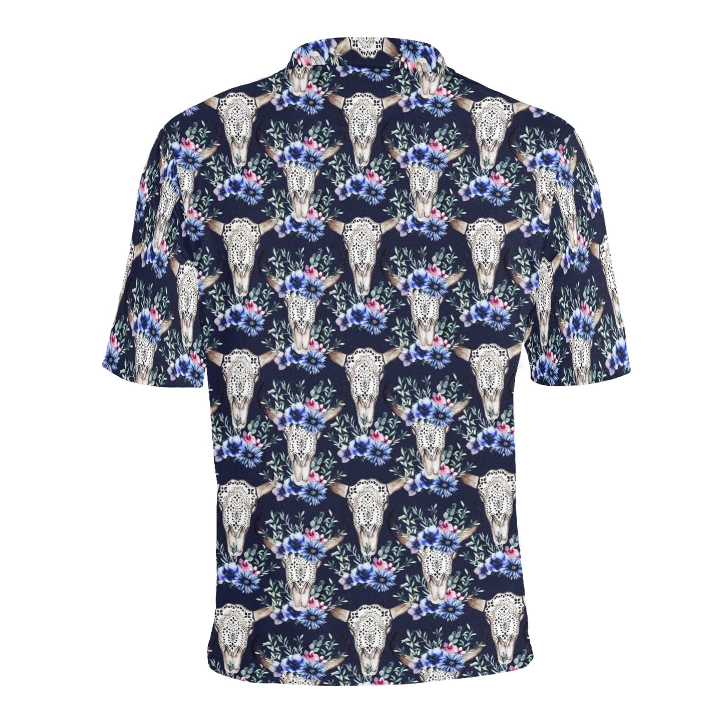 Buffalo Head Print Design LKS402 Men Polo Shirt