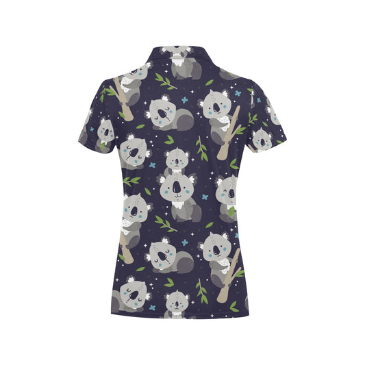 Koala Pattern Print Design 04 Women's Polo Shirt