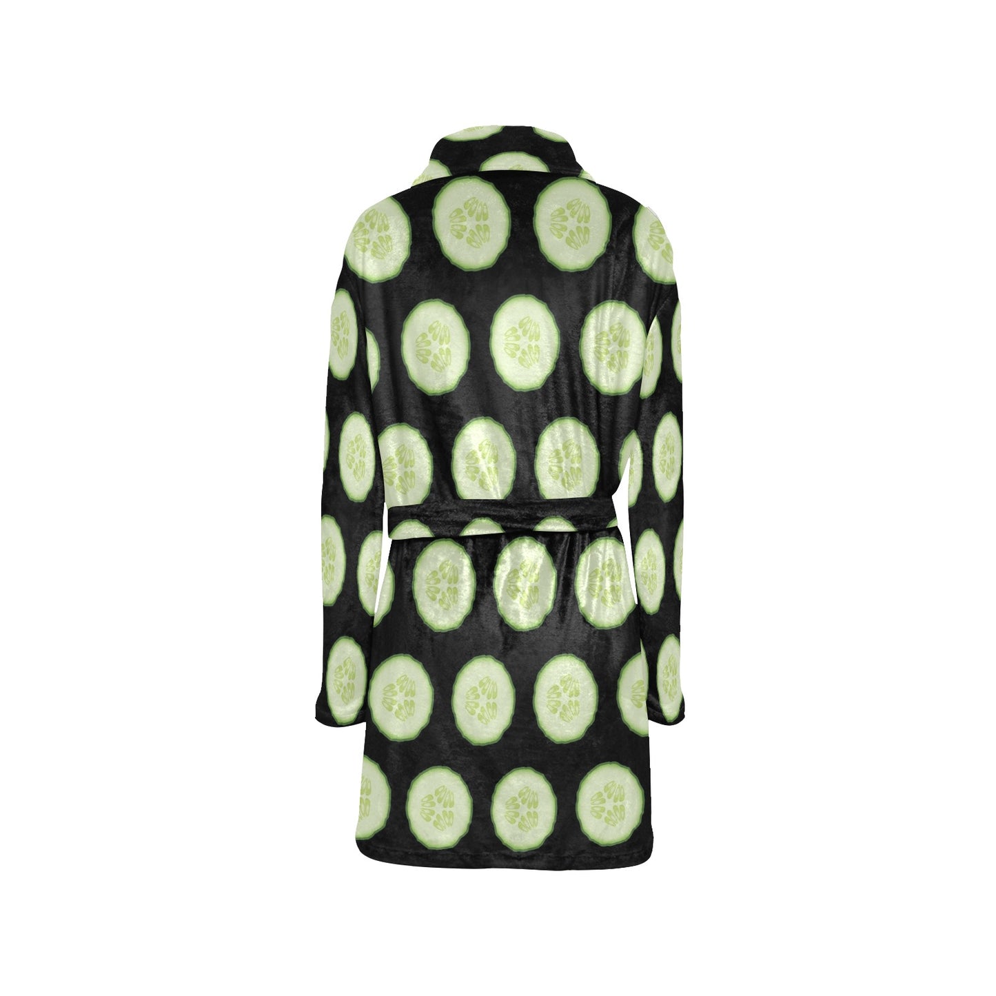 Cucumber Pattern Print Design CC02 Women's Fleece Robe