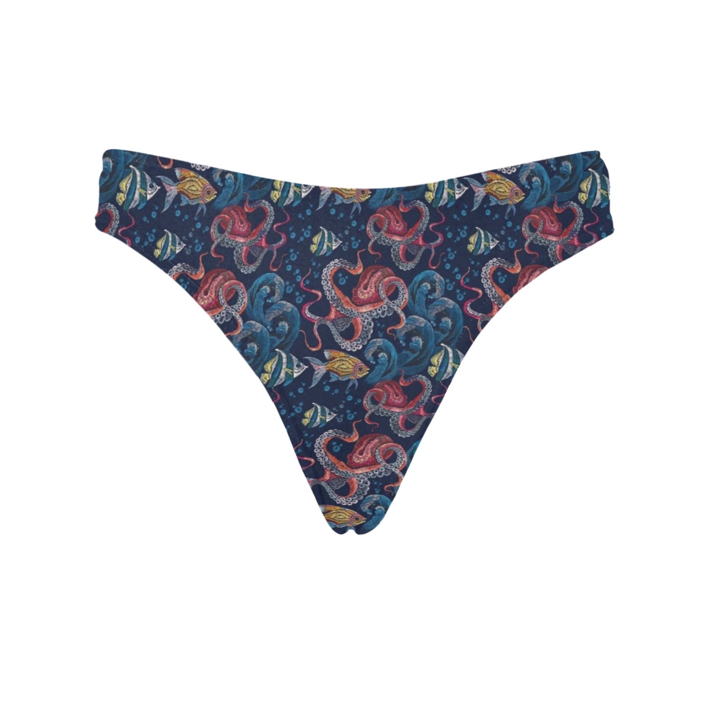 Octopus Deep Sea Print Themed Women's Thongs