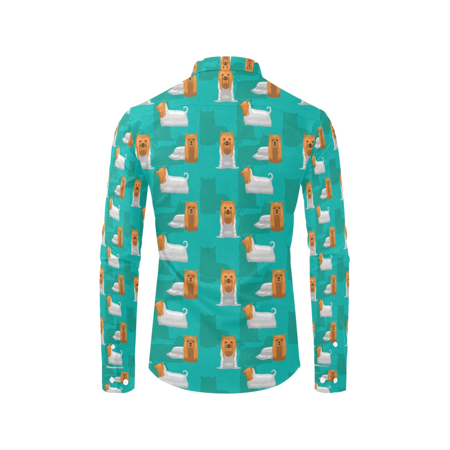 Silky Terriers Print Design LKS301 Men's Long Sleeve Dress Shirt