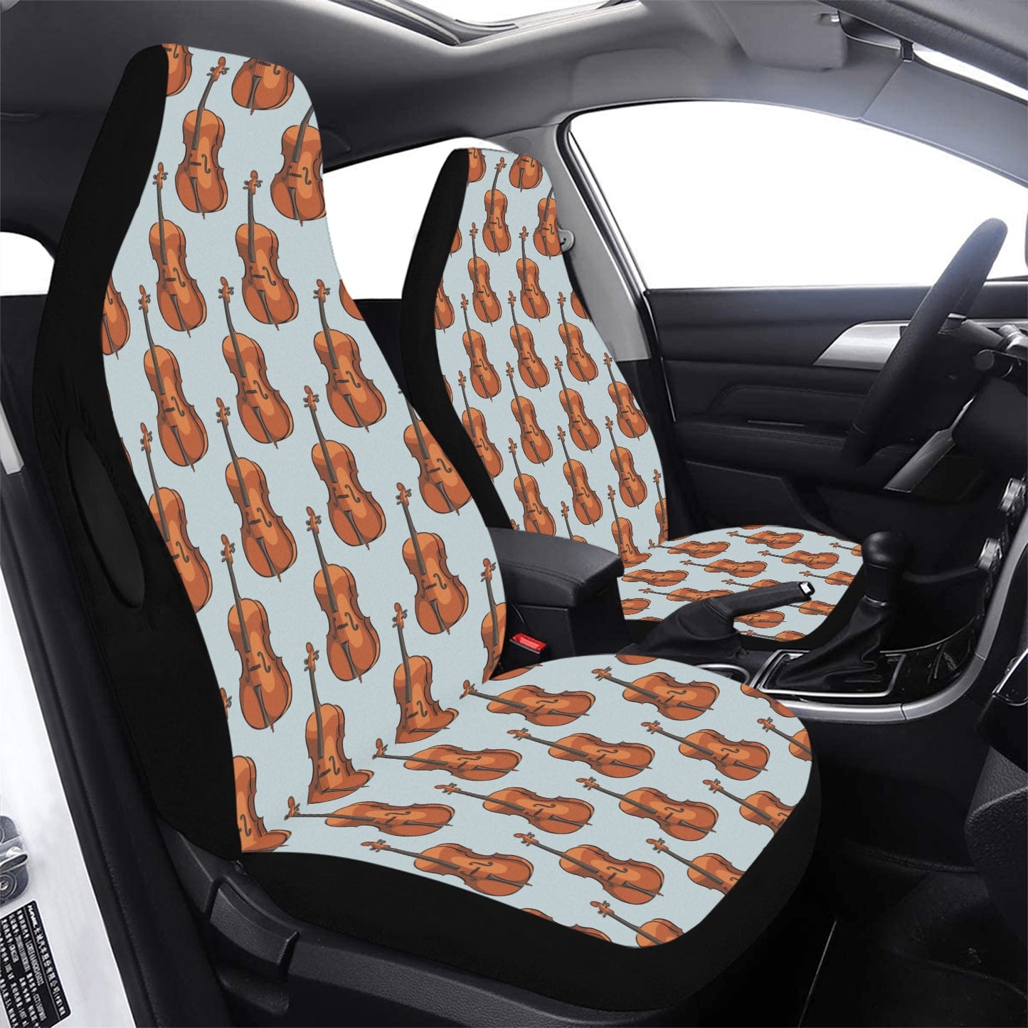Violin Print Design LKS406 Car Seat Covers