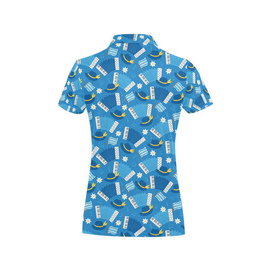 Accordion Print Design LKS401 Women's Polo Shirt