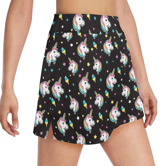 Unicorn Print Design LKS302 17" Golf & Pickleball Skort with Pockets