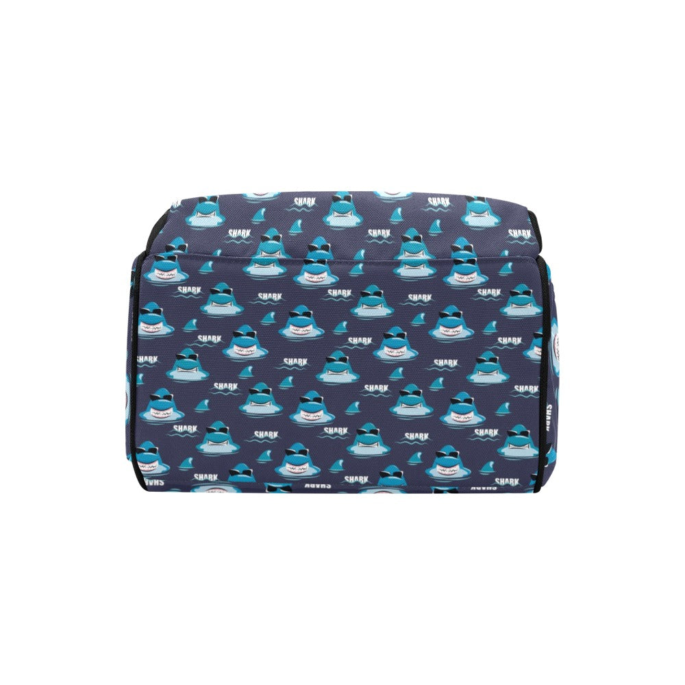 Shark Print Design LKS309 Diaper Bag Backpack