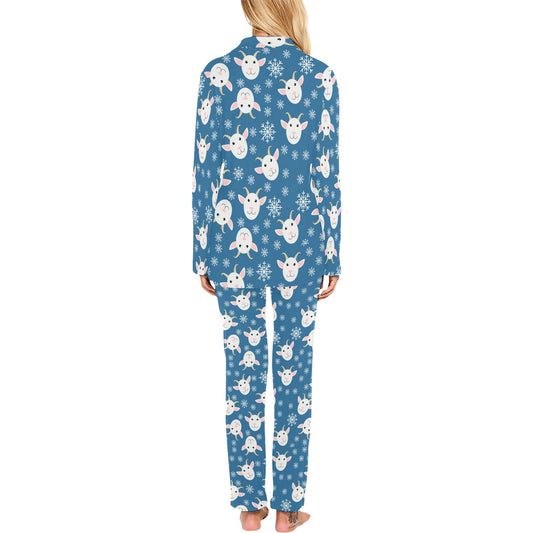 Goat Print Design LKS402 Women's Long Pajama Set