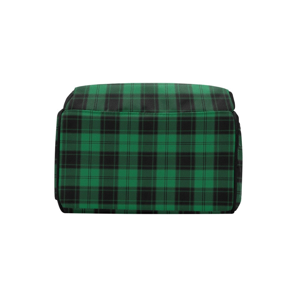 Tartan Green Print Design LKS302 Diaper Bag Backpack