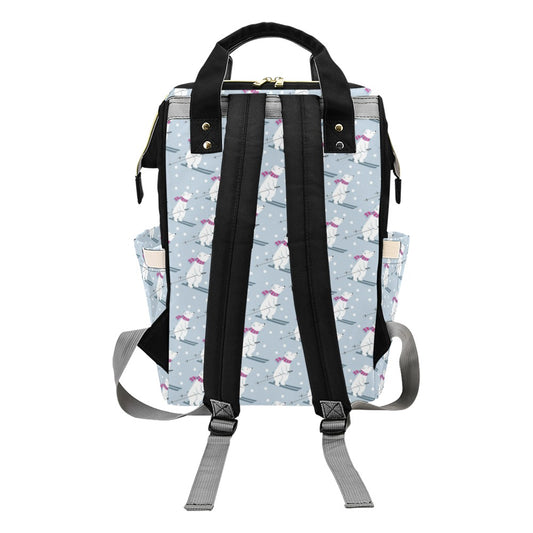 Ski Print Design LKS307 Diaper Bag Backpack