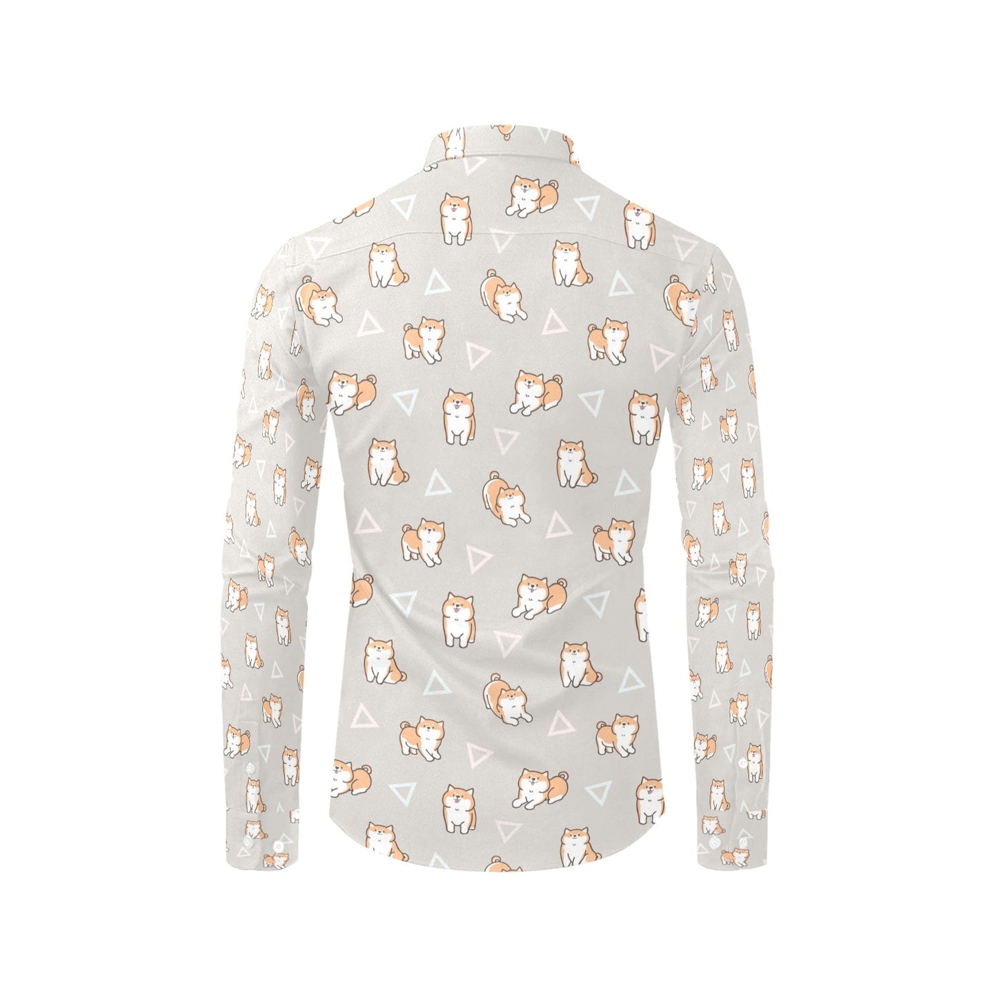 Shiba Inu Print Design LKS307 Men's Long Sleeve Dress Shirt