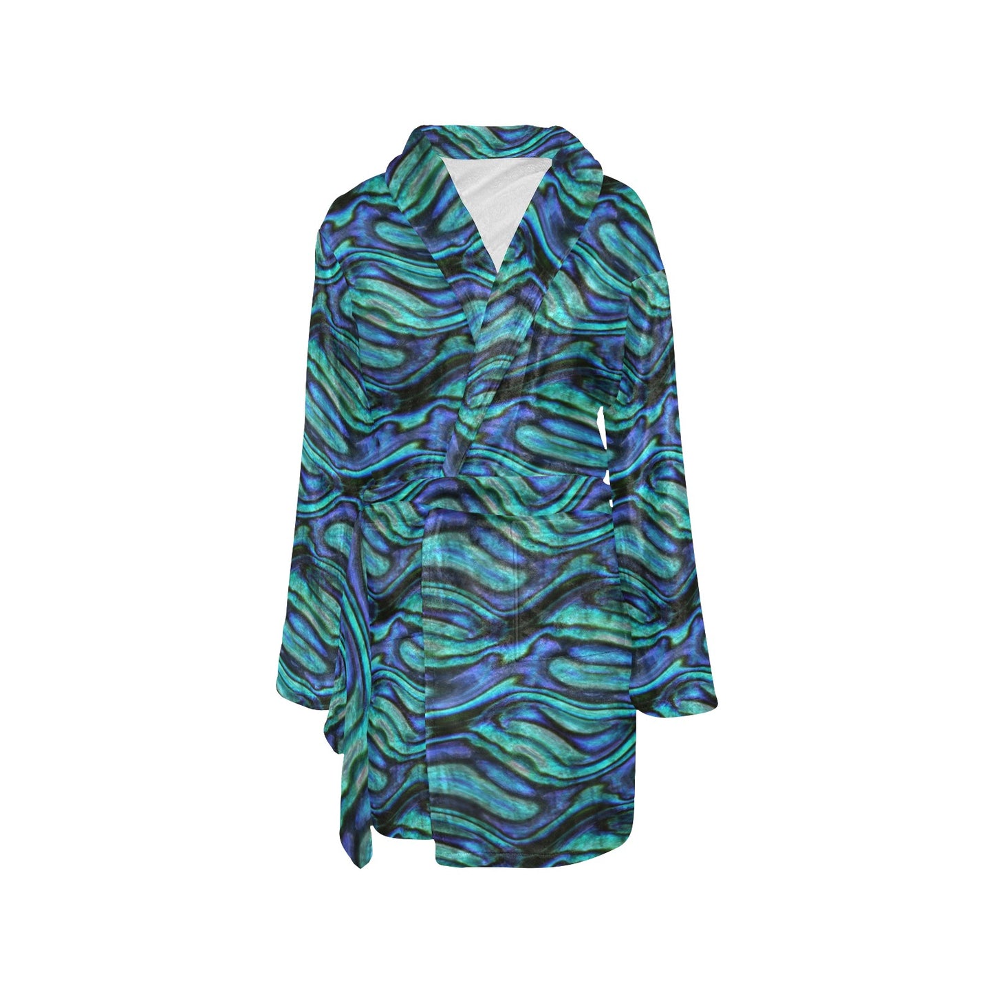Abalone Pattern Print Design 02 Women's Fleece Robe
