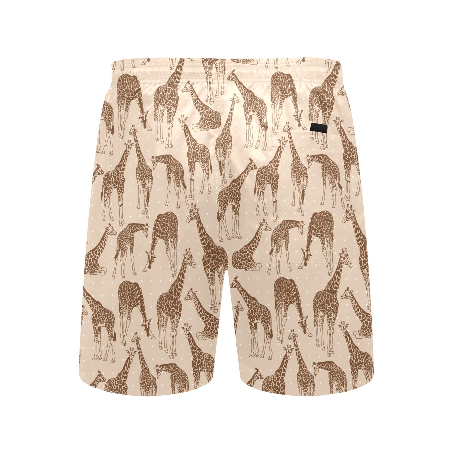 Giraffe Pattern Design Print Men's Swim Trunks Beach Shorts