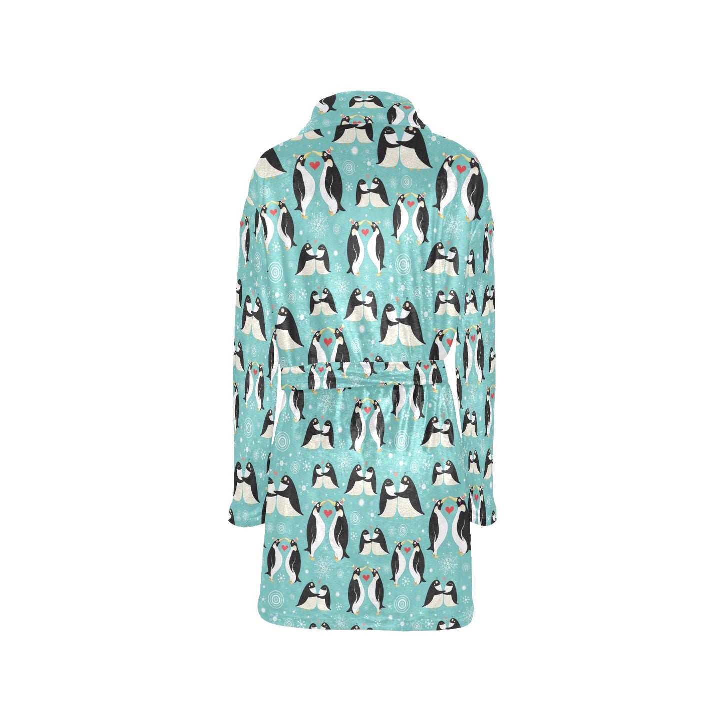 Penguin Love Print Women's Fleece Robe