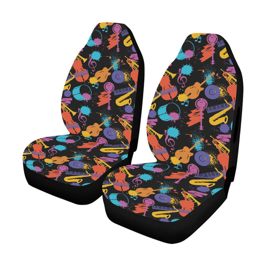 Saxophone Print Design LKS406 Car Seat Covers