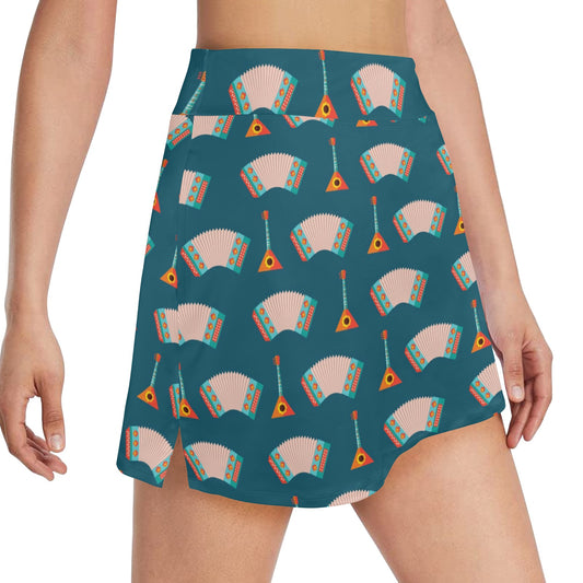 Accordion Print Design LKS402 17" Golf & Pickleball Skort with Pockets