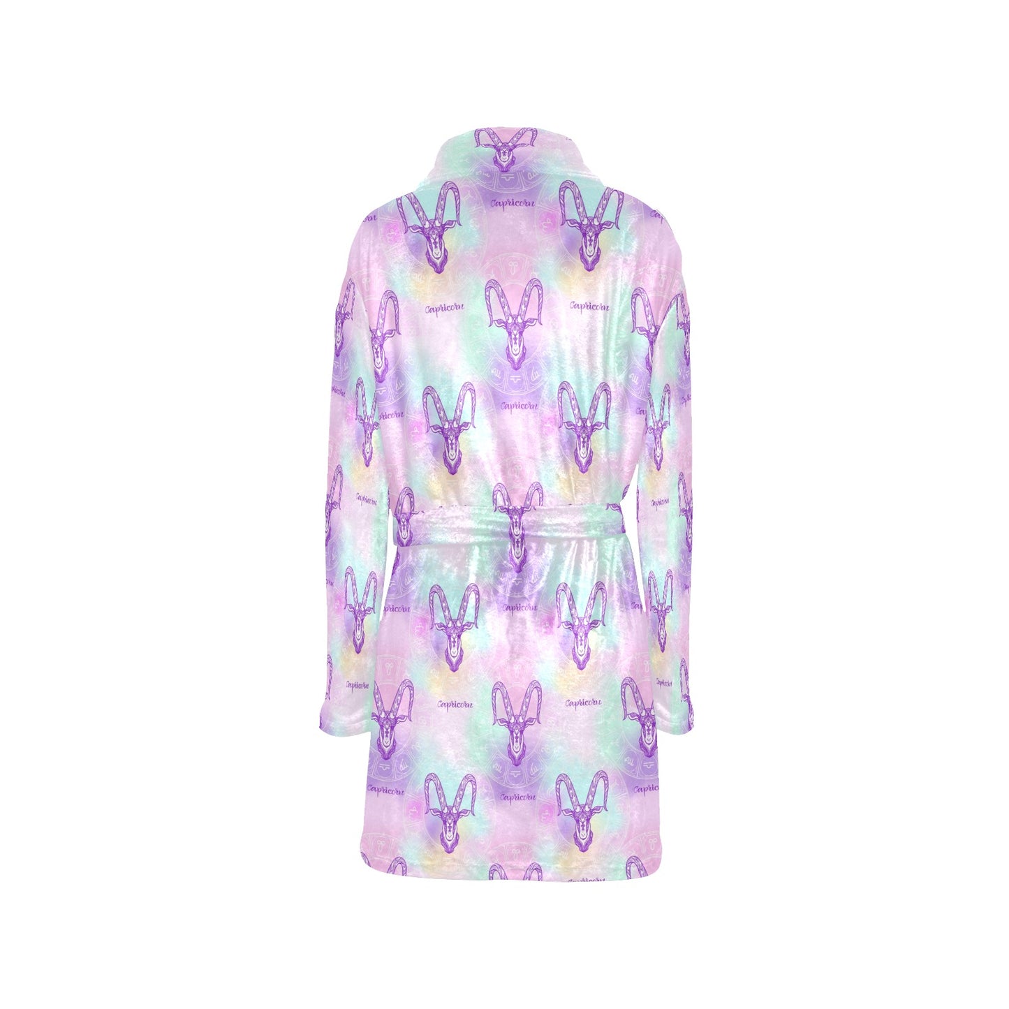 Capricorn Zodiac Pattern Print Design 02 Women's Fleece Robe
