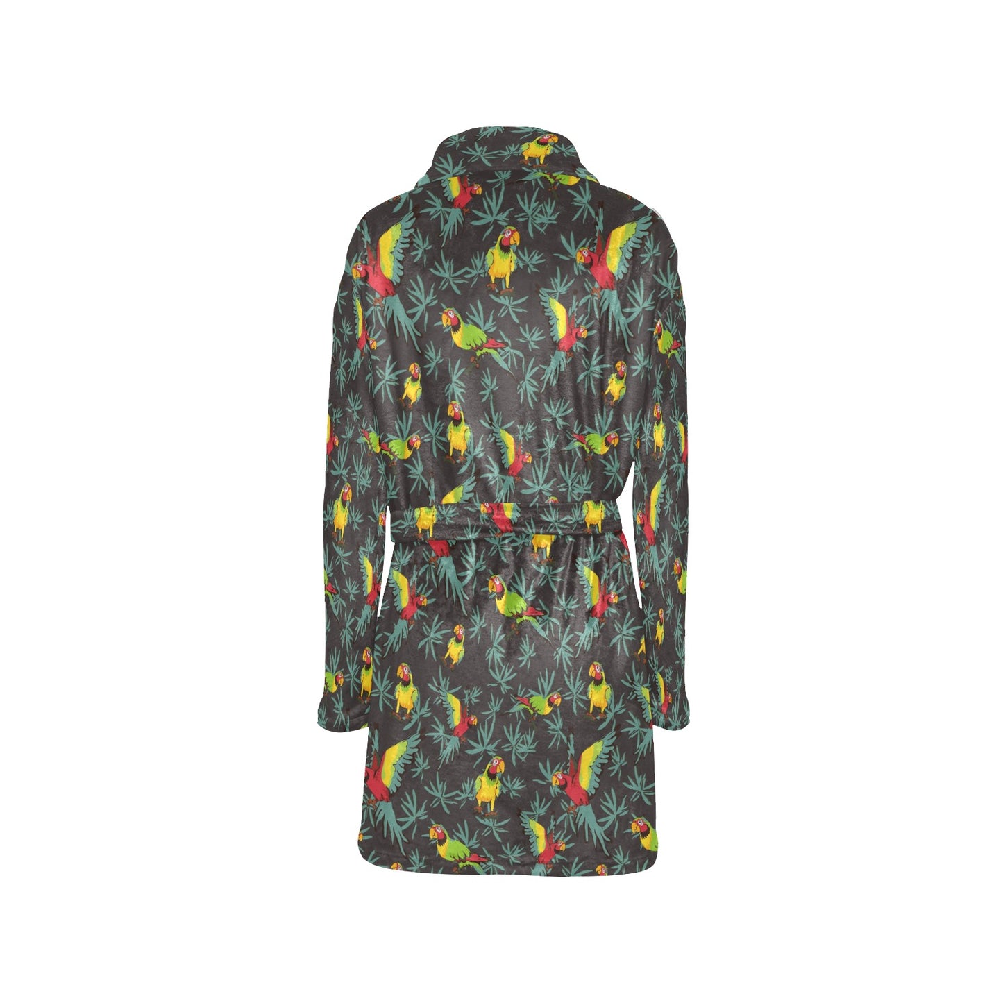 Parrot Themed Print Women's Fleece Robe