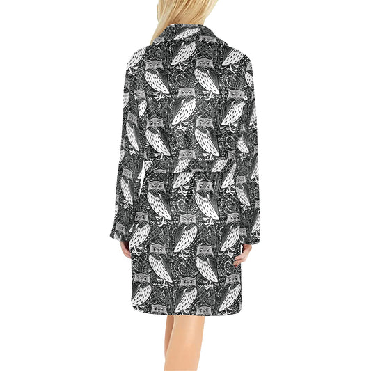 Tribal Pattern Print Design LKS308 Women's Fleece Robe